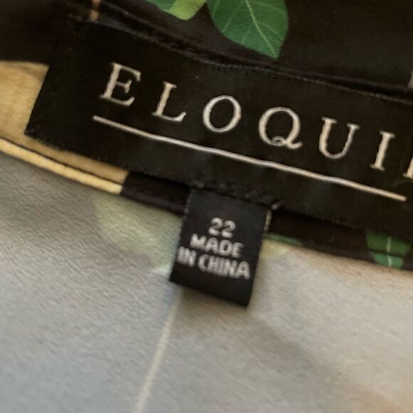 ELOQUII
Plants Long Sleeve Printed Fit and Flare Dress Size  22- Sold Out - Picture 2 of 7